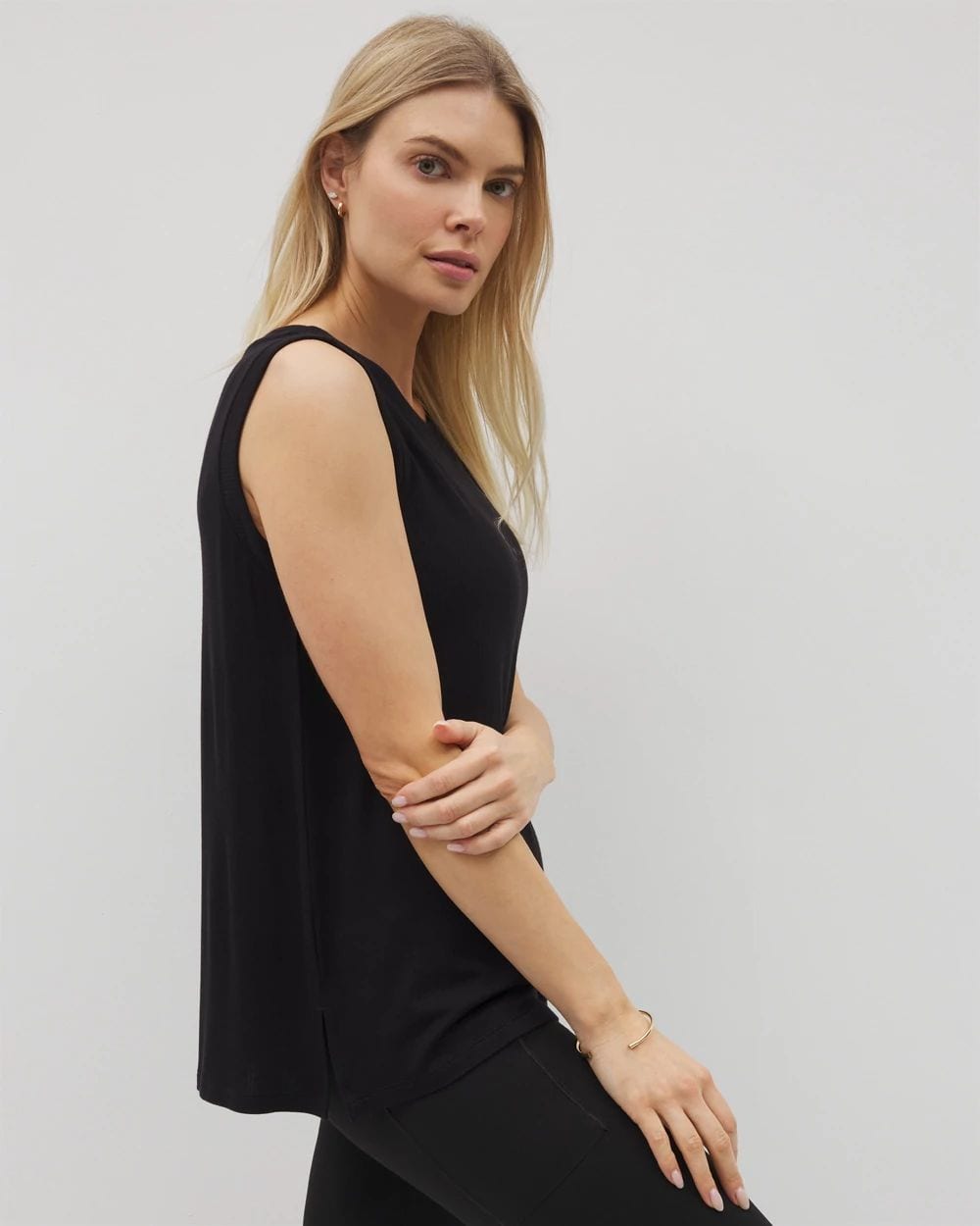 トップス SLEEVELESS ZIP RIB KNIT TOPS SLEEVELESS ZIP RIB KNIT TOPS